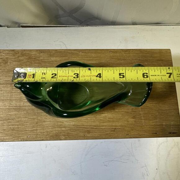 Vintage Fenton Art Glass Sea Mist Green Open Bird Votive Candle Holder Dish - Picture 11 of 12